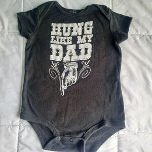 Spencers One Piece Bodysuit "Hung Like My Dad" 18Months